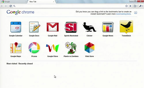 Chrome Browser 6 New Tab