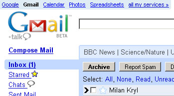 Gmail Toolbar update
