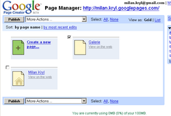 Google Pages Manager