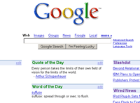 Personalized Google homepage