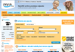 Vzhled Invia.cz bezen 2008